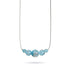 Céruléen | Argent sterling .925 | Collier fermoir infini en verre luciole
